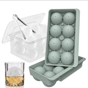 Silicone Ice Ball Maker Tray - Gray